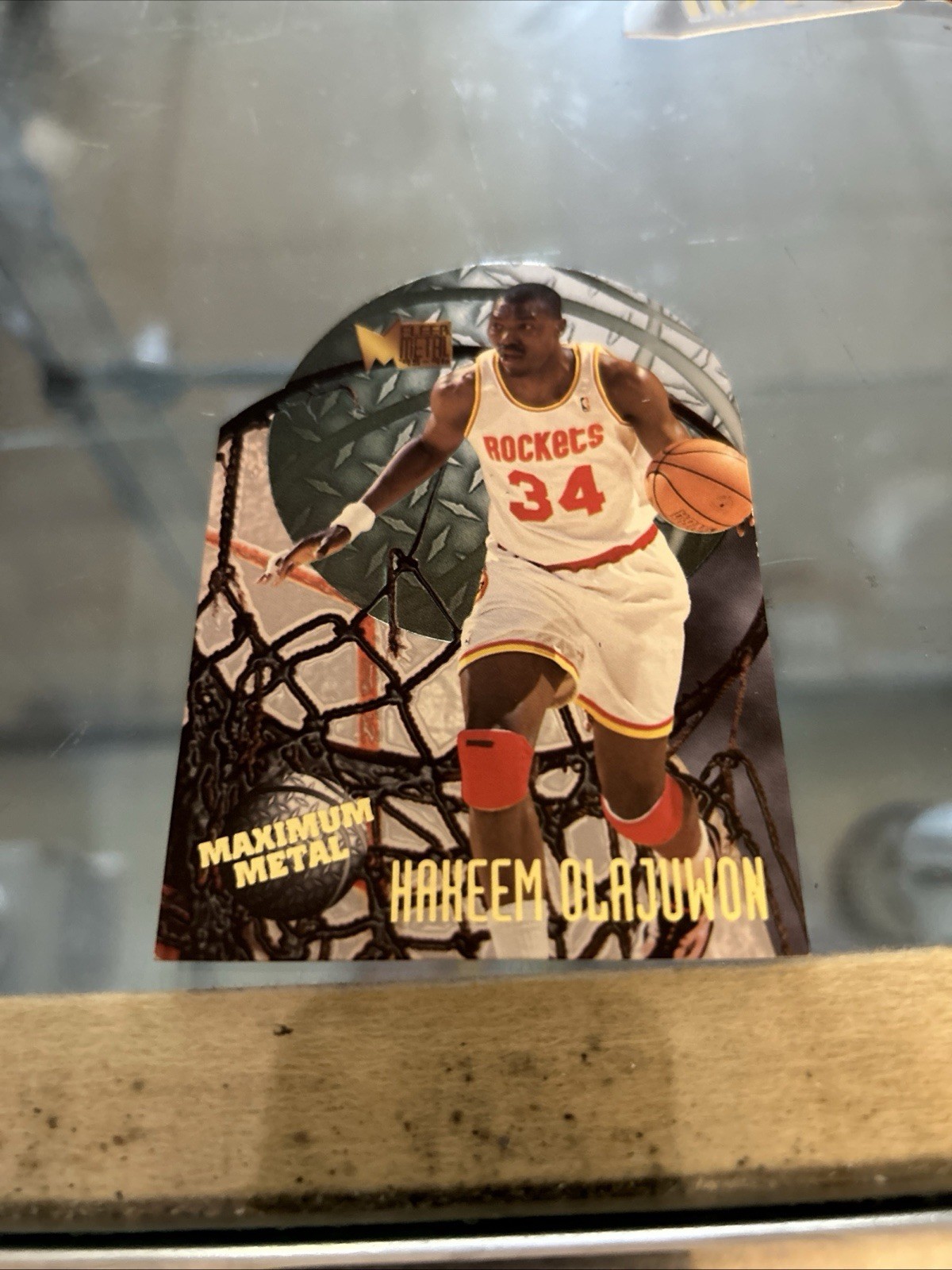 1995-96 Fleer Metal Hakeem Olajuwon Maximum Metal 1995-96 Fleer Metal Hakeem Olajuwon Maximum Metal