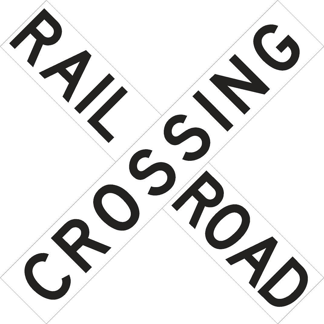 Railroad Crossing Crossbuck Train Aluminum Sign Railroad Crossing Crossbuck Train Aluminum Sign