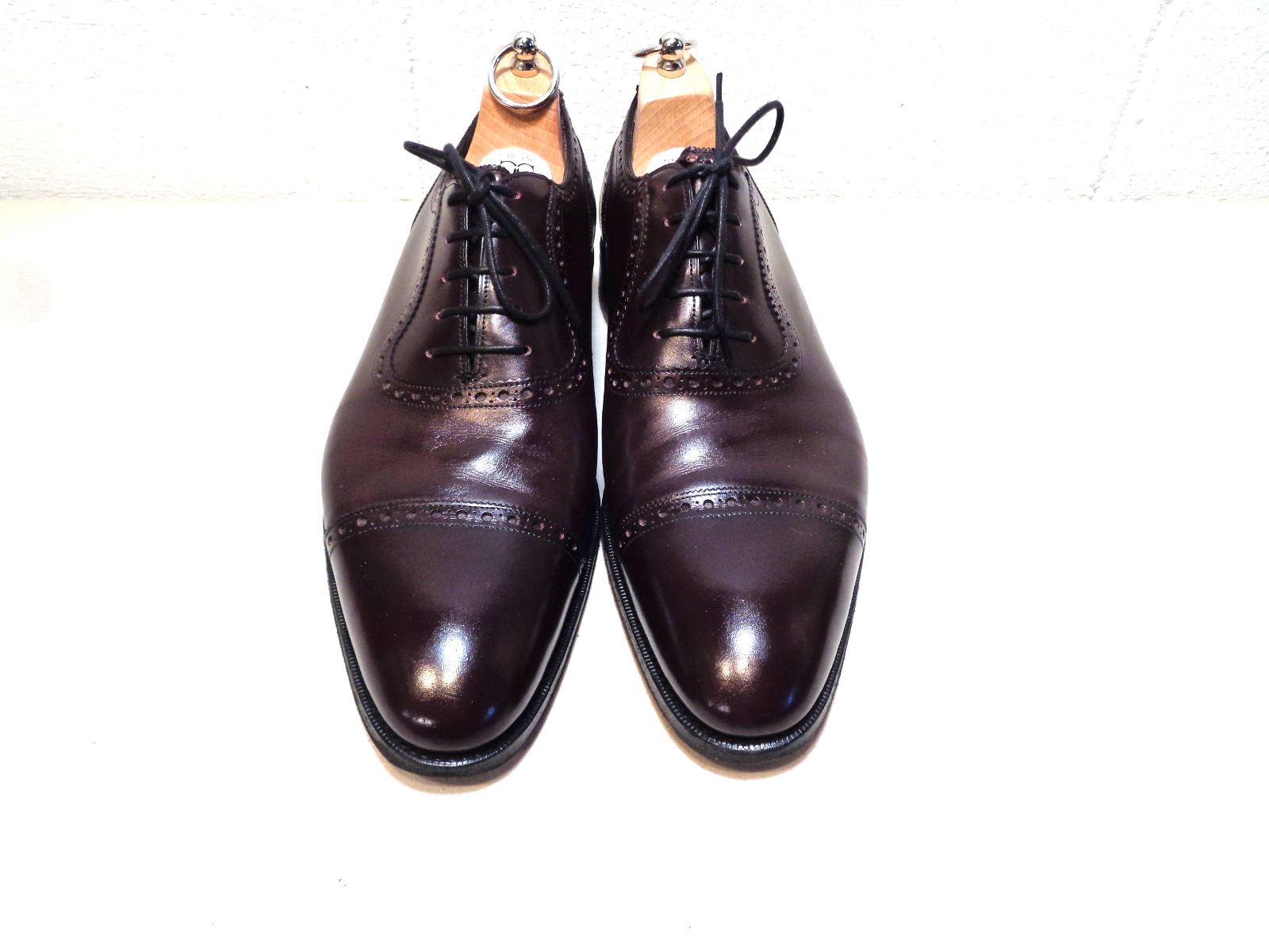 GAZIANO & GIRLING CAP TOE OXFORDS SIZE UK 9.5-D/ US 10.5-C....WITH SHOE TREES GAZIANO & GIRLING CAP TOE OXFORDS SIZE UK 9.5-D/ US 10.5-C....WITH SHOE TREES