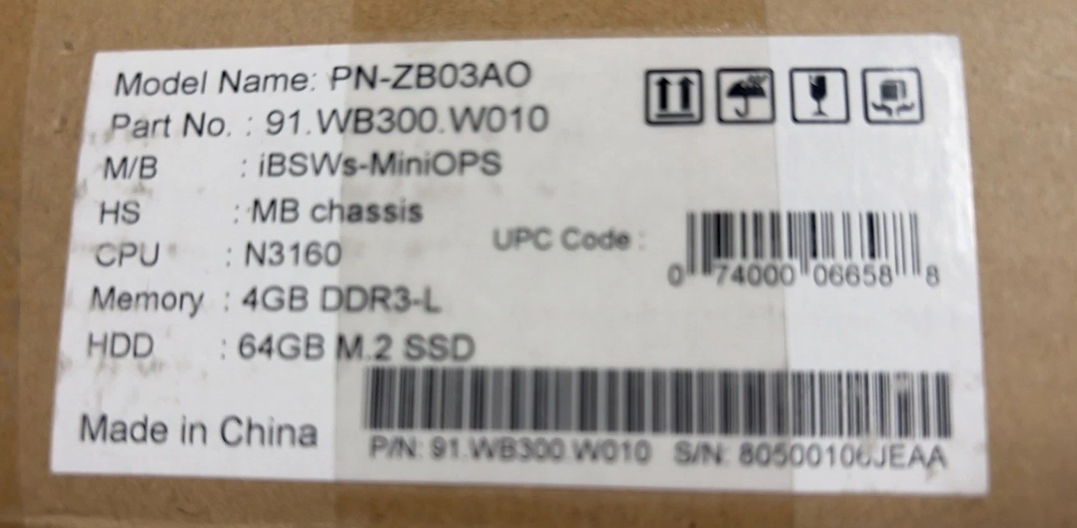 SHARP AOPEN Mini-OPS Computing Board for PN Series Models PN-ZB03AO SEALED SHARP AOPEN Mini-OPS Computing Board for PN Series Models PN-ZB03AO SEALED