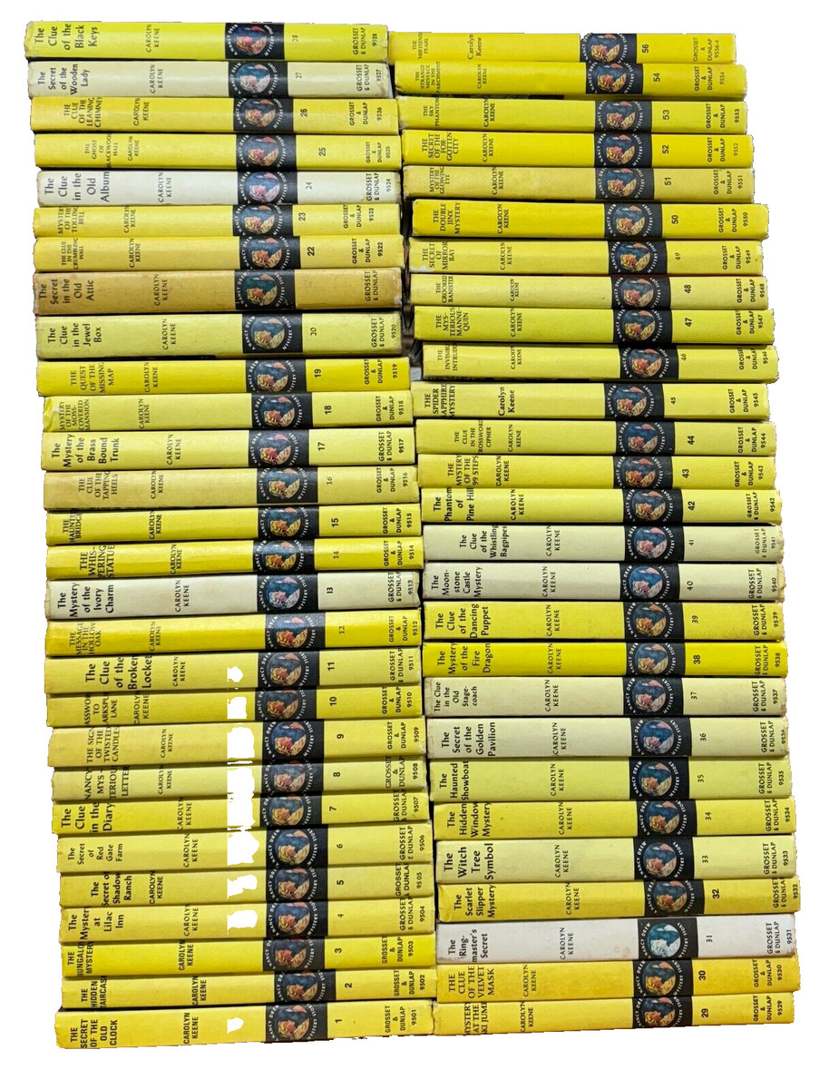 Nancy Drew Complete Series Set 1-56 All Matte Hardcover Edition Mystery Lot Nancy Drew Complete Series Set 1-56 All Matte Hardcover Edition Mystery Lot