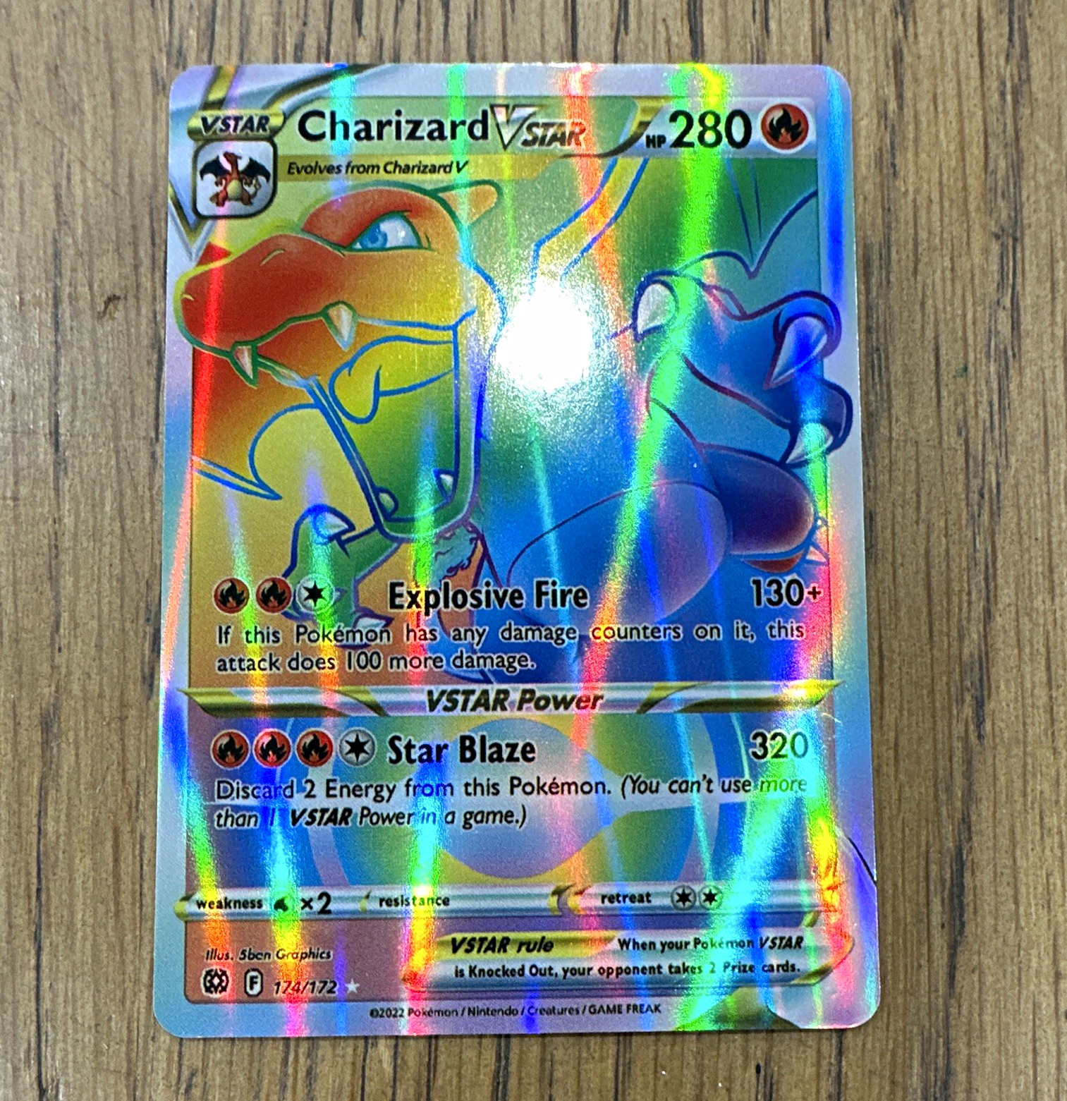The Pokémon Company Charizard VSTAR 174/172 Secret Rare Holo EN SWSH09 The Pokémon Company Charizard VSTAR 174/172 Secret Rare Holo EN SWSH09