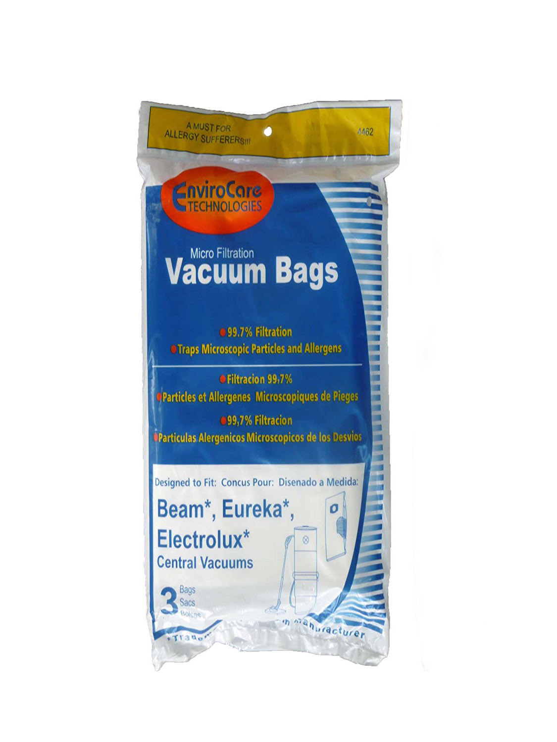Fits For EnviroCare Bags Micro Allergen Filtration All Central Vac Fits For Beam