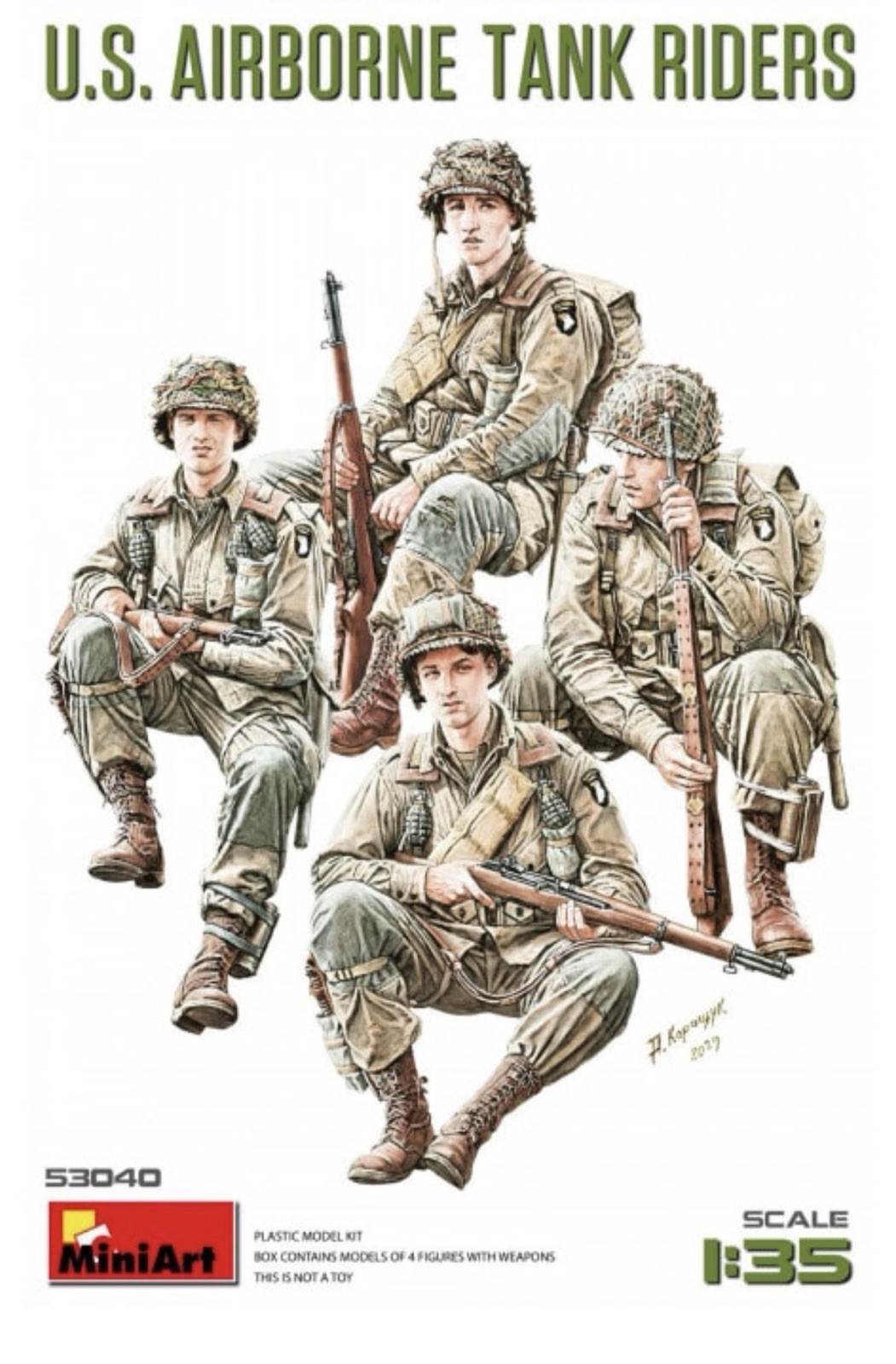 1/35 MiniArt #53040 US Airborne Tank Riders Figure Set (4)