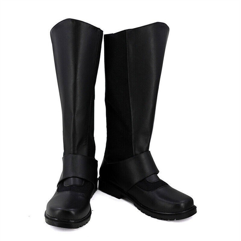 Justice League Batman Bruce Wayne Men Long Boots Halloween Cosplay Shoes Boots