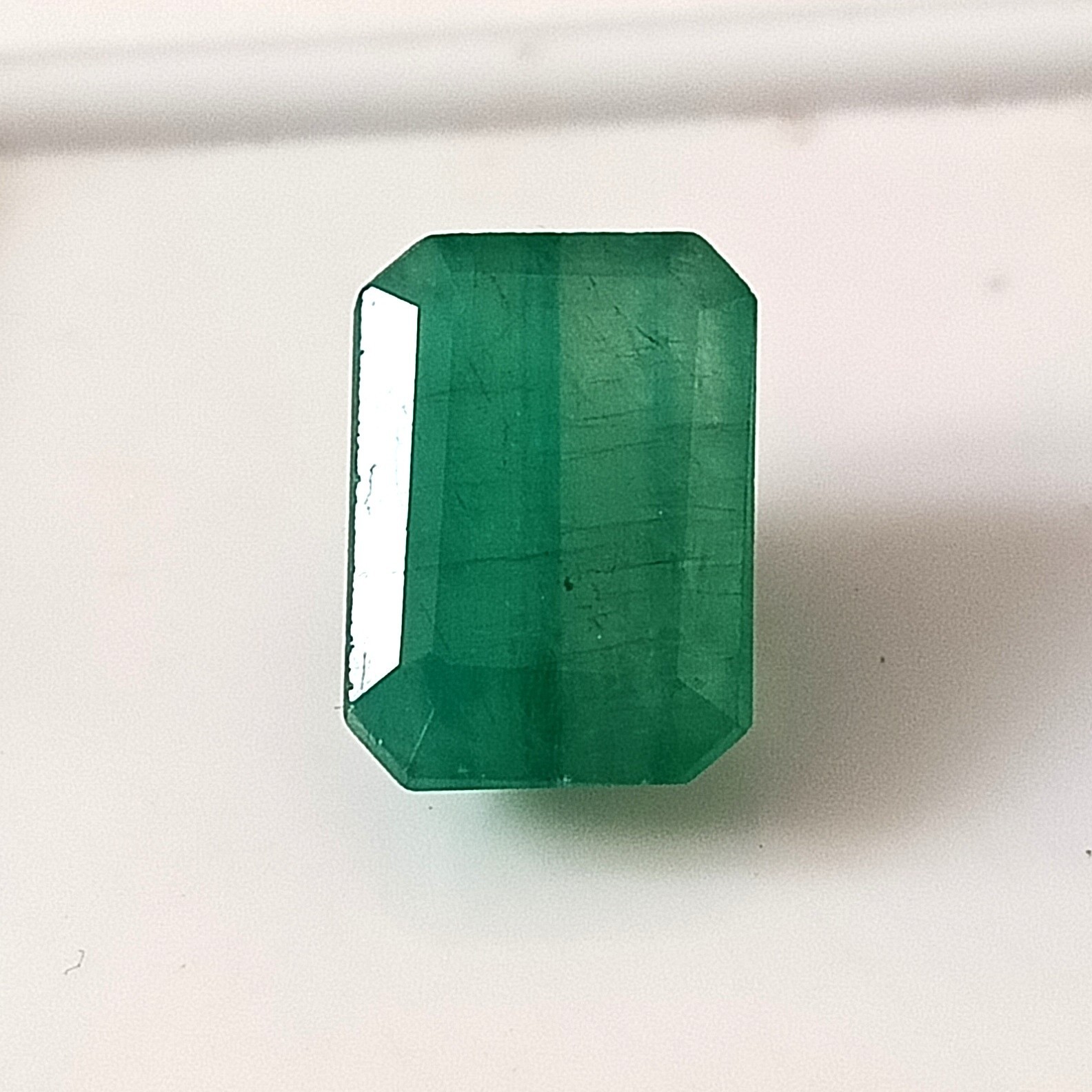 10.10 Carat Natural Emerald Zambian Faceted Emerald Cut Gemstone 14.5X10.4X8 mm
