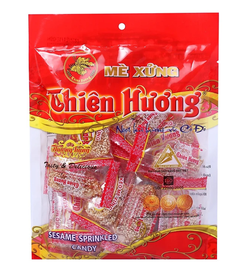 Thien Huong Sesame Candy Vietnamese Traditional Flavor 220G BAG VietsWay Seller