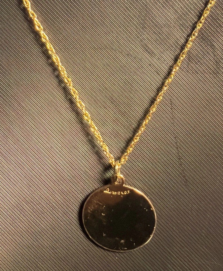 Vintage Jacoby-bender 1/20  12k Gold Filled  Round Pendant With N/C Chain 20\