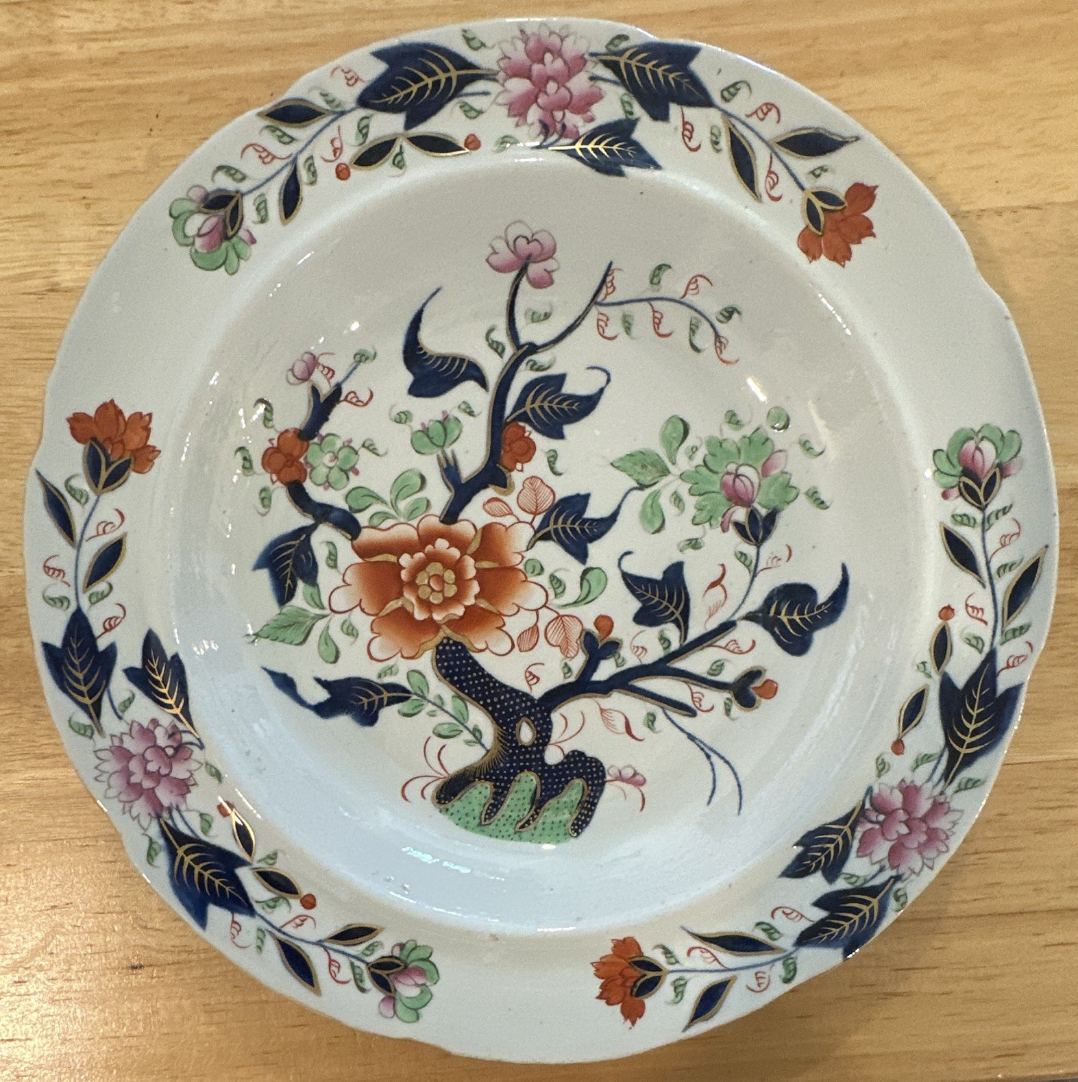 Antique c.1820–1840 English Ironstone 10” Dinner Plate Chinoiserie Floral Imari Antique c.1820–1840 English Ironstone 10” Dinner Plate Chinoiserie Floral Imari