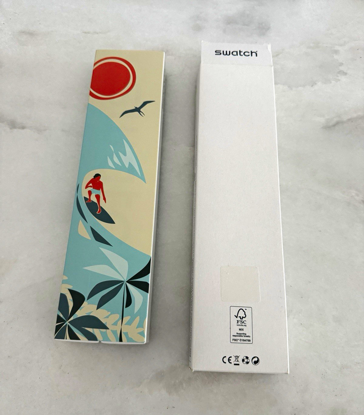 NIB Swatch Hawaii Nei Aloha Surfing Graphic Dial Quartz Watch w/ Box Papers NIB Swatch Hawaii Nei Aloha Surfing Graphic Dial Quartz Watch w/ Box Papers