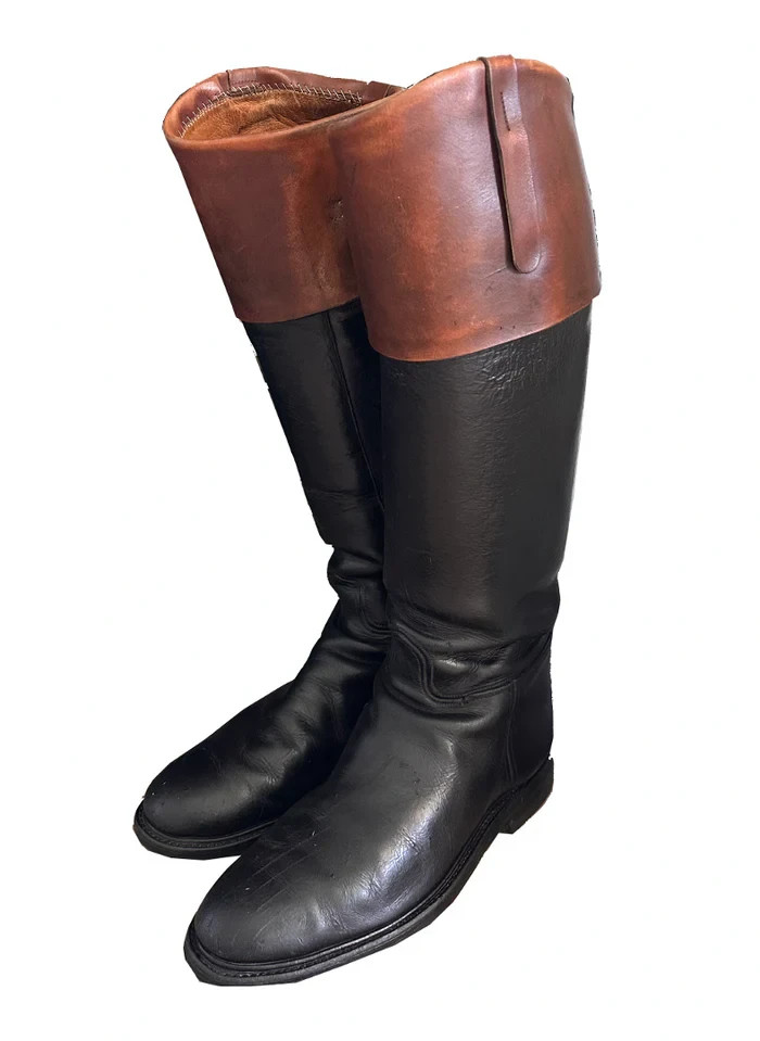 Revolutionary War Riding Boots – Black Leather Men’s 18th Century Military Boots