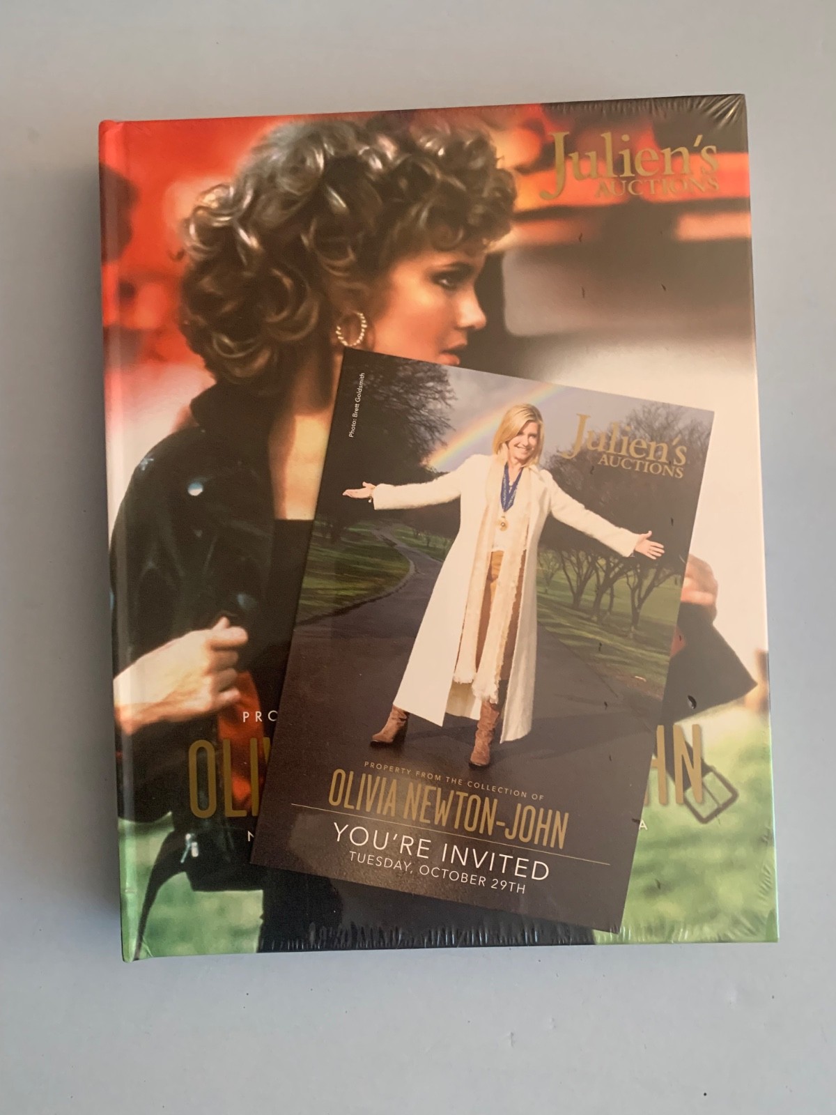 Olivia Newton-John Julien’s 2019 Auction Catalog Sealed Signed Photo Invite