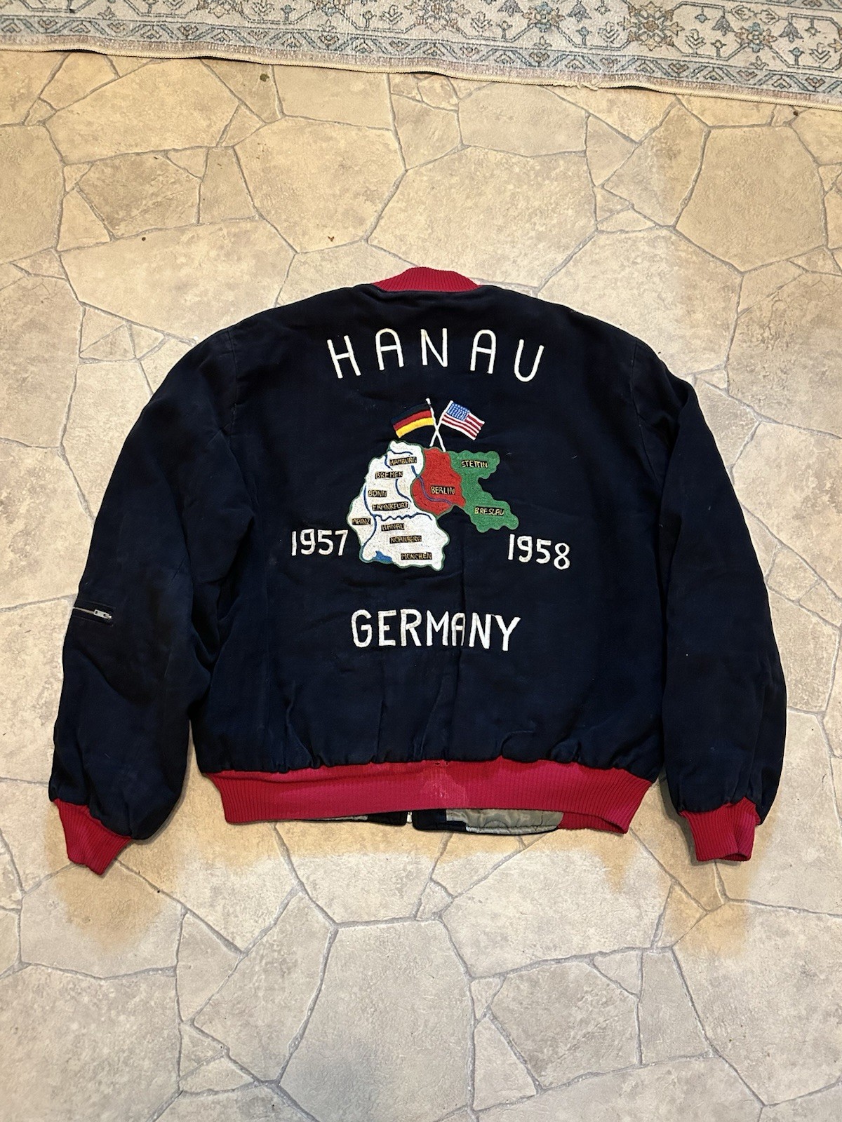 Vintage 50s Germany Hanau Souvenir Jacket Great Condition Size L Rare Vintage 50s Germany Hanau Souvenir Jacket Great Condition Size L Rare