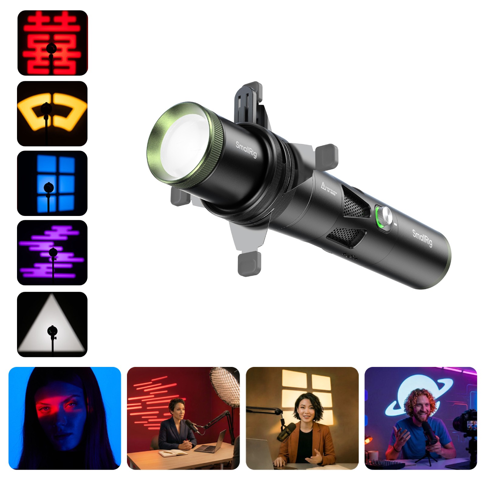 SmallRig RF 20C 20W Pro Portrait Background Zoom Light, 5400Lux at 1m, 5 Colors SmallRig RF 20C 20W Pro Portrait Background Zoom Light, 5400Lux at 1m, 5 Colors