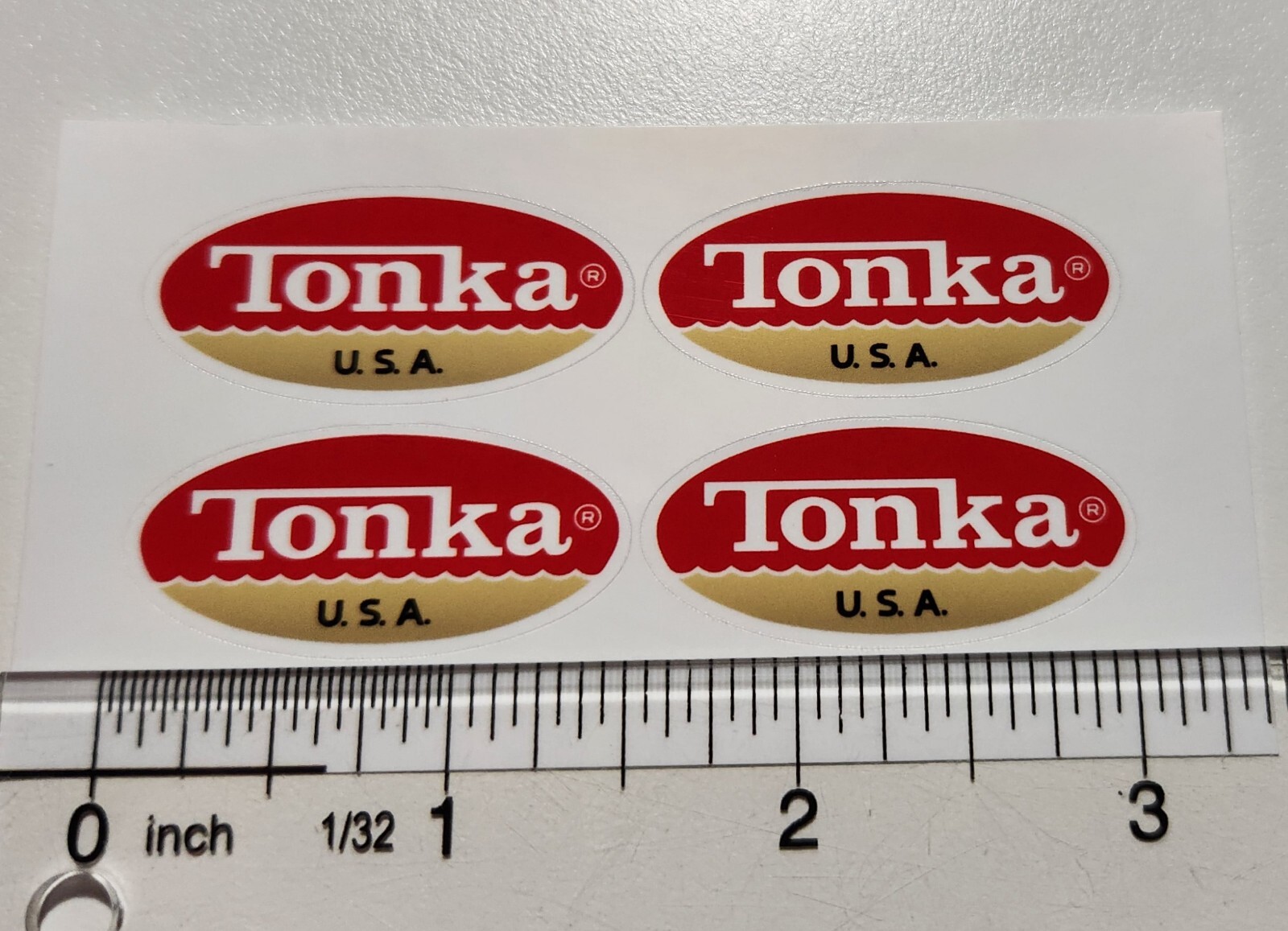 Tonka Vintage Oval Logo Sticker 1970 To 1973, Size 1.5 Inch Mighty Tonka 