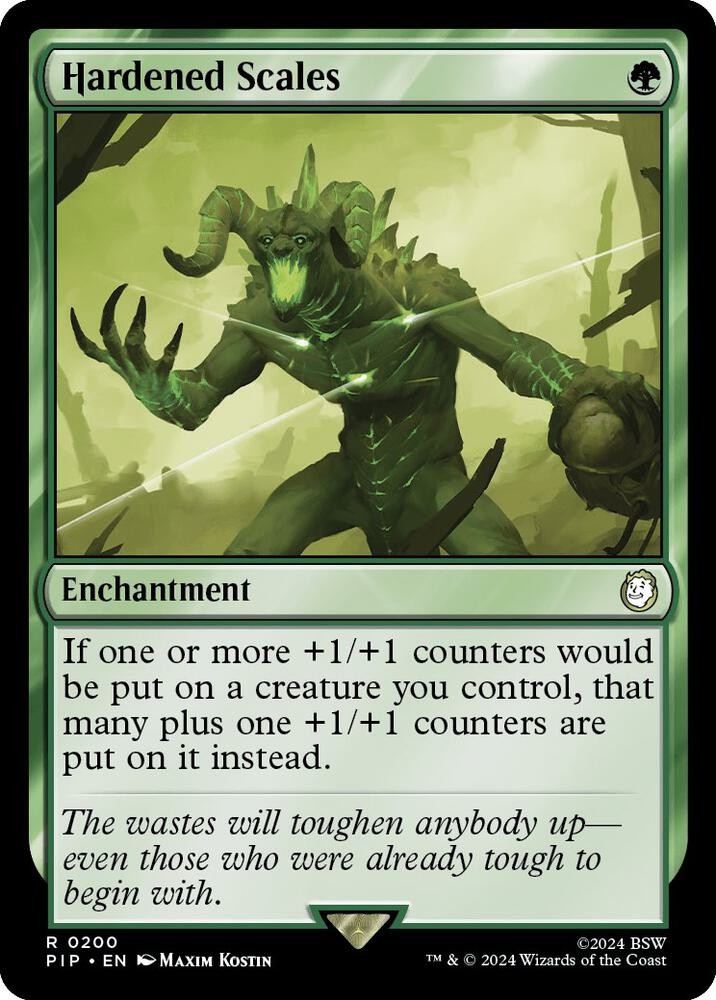 1x Hardened Scales - Universes Beyond: Fallout Near Mint - MTG