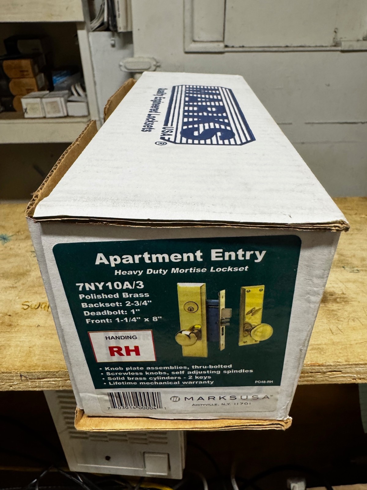 Marks  NY Entrance Mortise Lockset 7NY10A/3 Right Hand