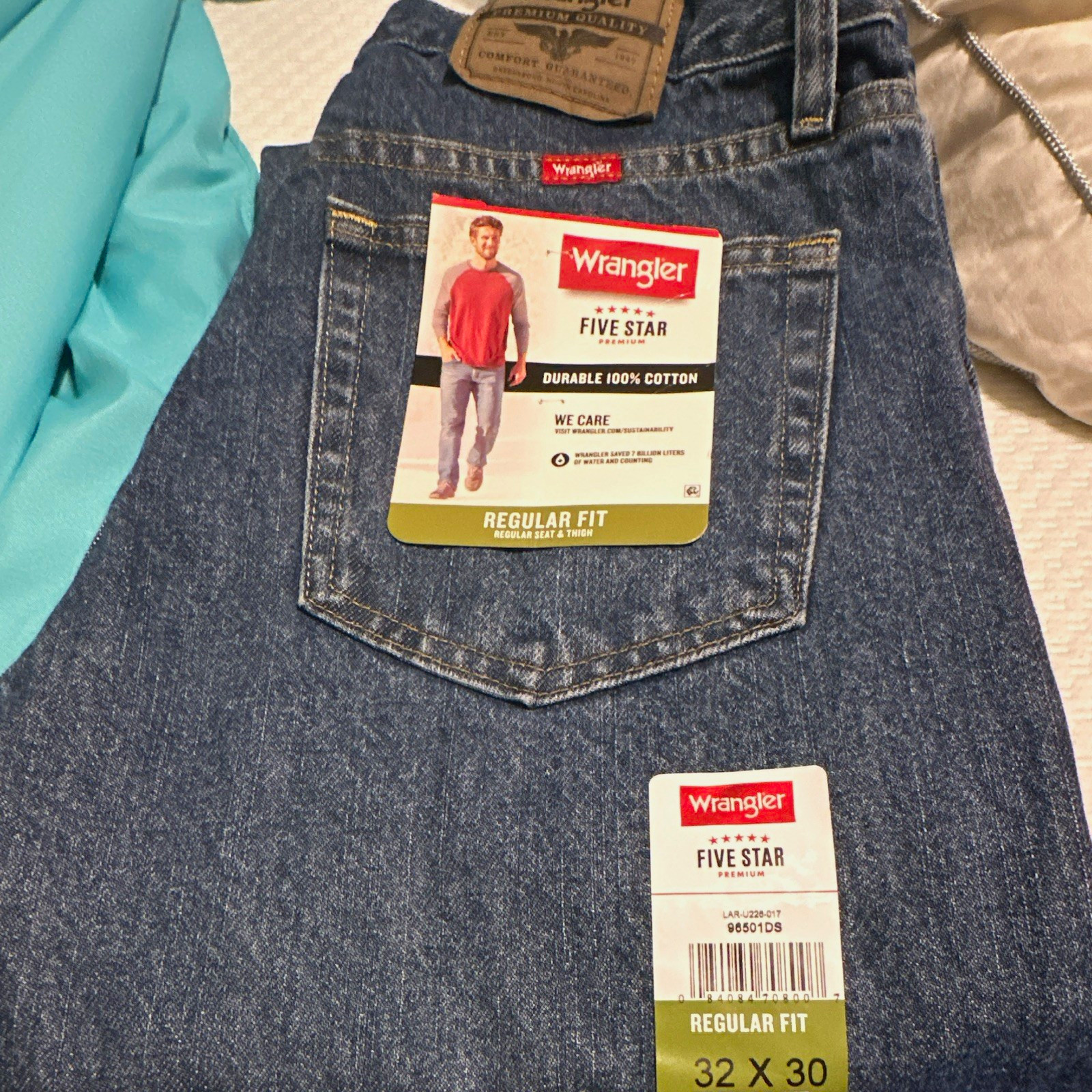 Wrangler Men’s Five Star Premium Denim Regular Fit Straight Jeans Blue Medium Wrangler Men’s Five Star Premium Denim Regular Fit Straight Jeans Blue Medium