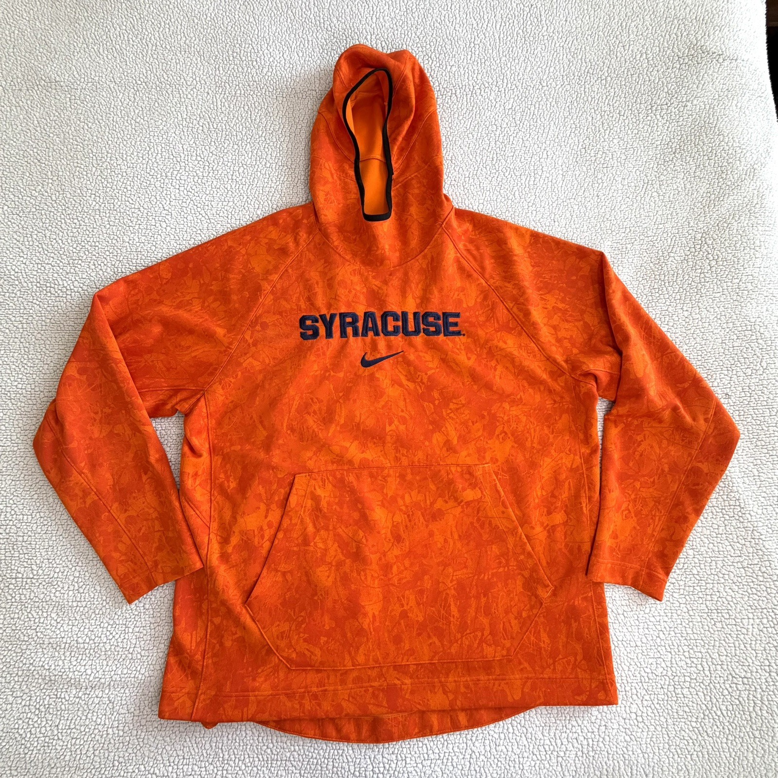 Nike Dri-FIT Syracuse Orange Hoodie Mens XXL 2XL Textured Pullover Center Swoosh Nike Dri-FIT Syracuse Orange Hoodie Mens XXL 2XL Textured Pullover Center Swoosh