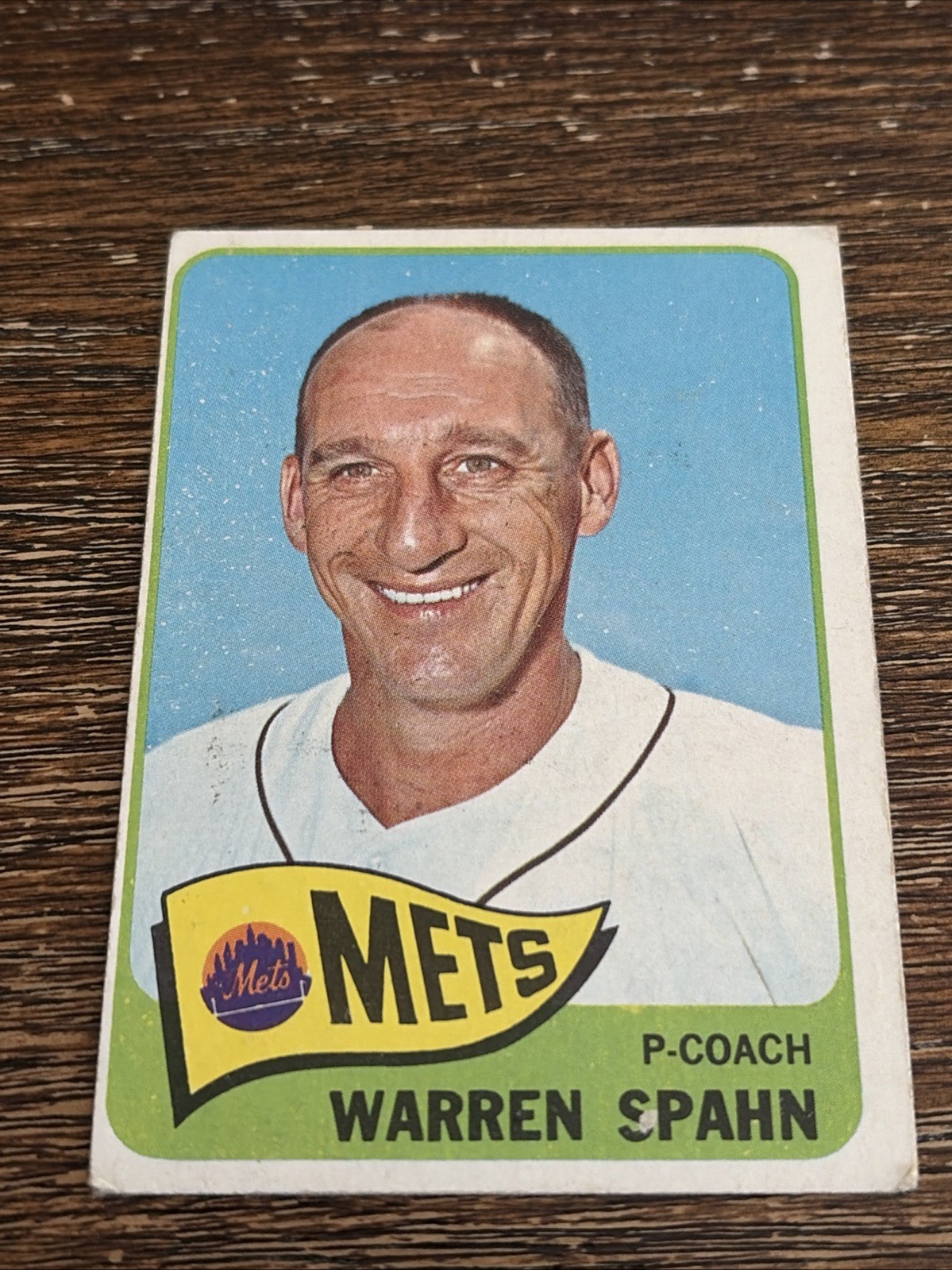1965 TOPPS WARREN SPAHN #205 METS VG-EX OR BETTER