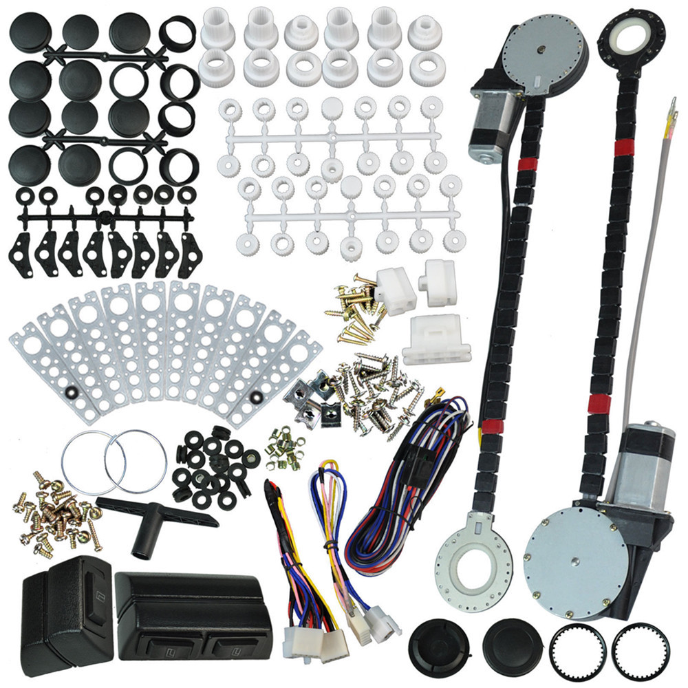 Universal Electric Power Window Lift Regulator Conversion Kit 2 Door Pickup