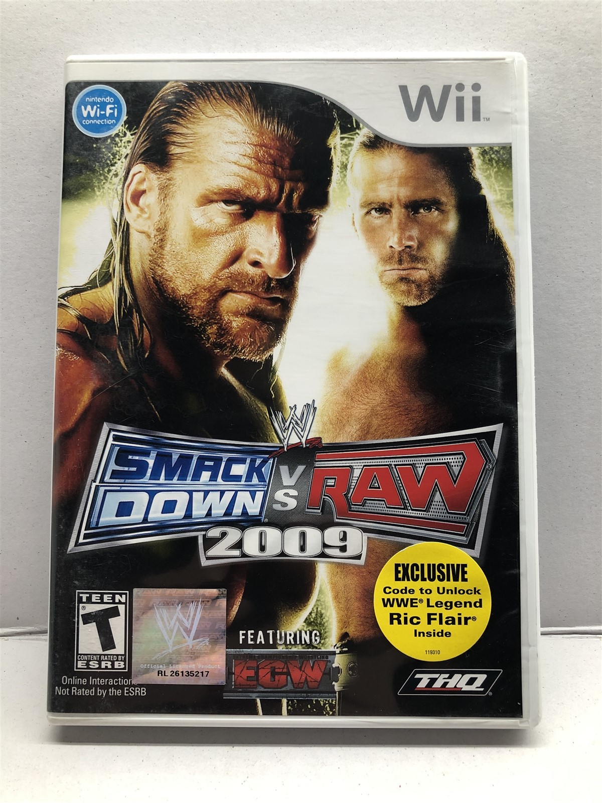 WWE SmackDown vs. Raw 2009 Featuring ECW - Nintendo Wii - Complete Tested