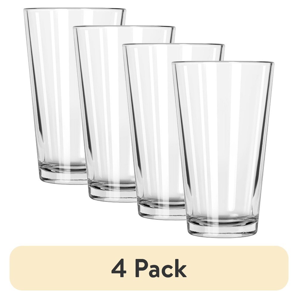 Clear Pint Glasses 16 oz Set of 4 Bulk Heavy Duty Glass Beer Mugs Clear Pint Glasses 16 oz Set of 4 Bulk Heavy Duty Glass Beer Mugs