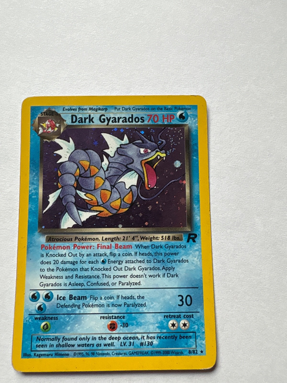 Dark Gyarados 8/82 Team Rocket Holo Dark Gyarados 8/82 Team Rocket Holo