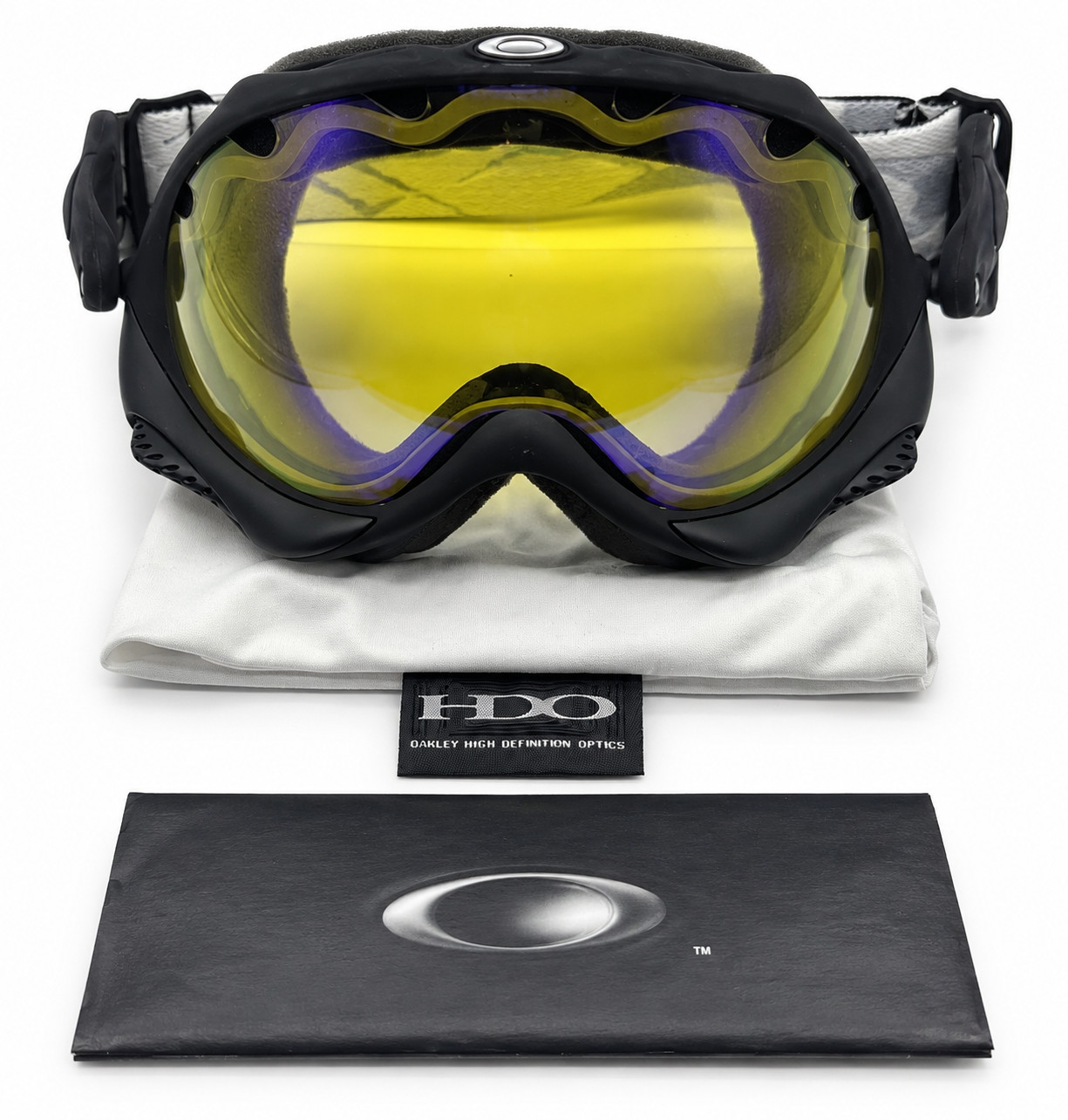 Oakley Wisdom Snow Goggles Black H.I. Yellow Lens 02-809 New In Box HDO