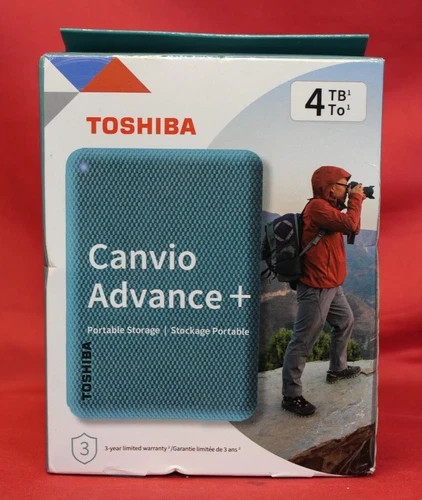 Toshiba Canvio Advance 4TB USB 3.0, 2.5” External Hard Drive - Green Toshiba Canvio Advance 4TB USB 3.0, 2.5” External Hard Drive - Green