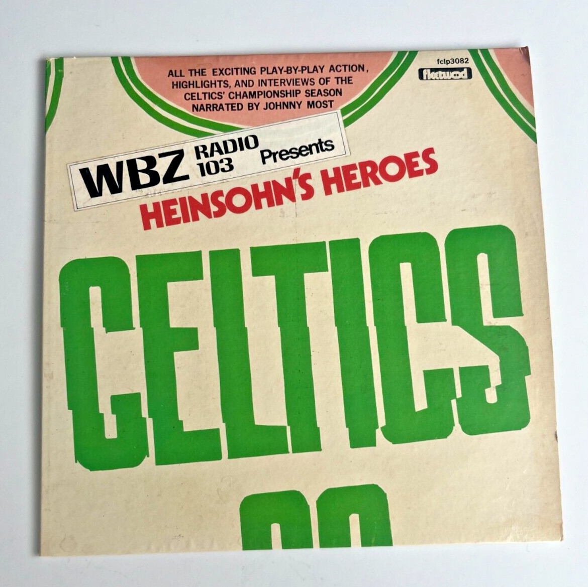 Boston Celtics Heinsohn\'s Heroes Vinyl Record, 1973-74 Season, Havlicek, Cowens Boston Celtics Heinsohn\'s Heroes Vinyl Record, 1973-74 Season, Havlicek, Cowens