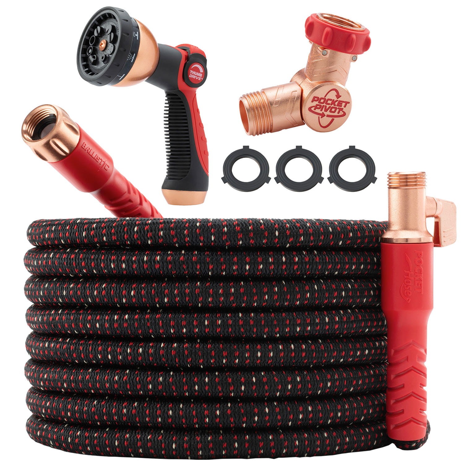 Pocket Hose Ballistic 100 FT Expandable Garden Hose