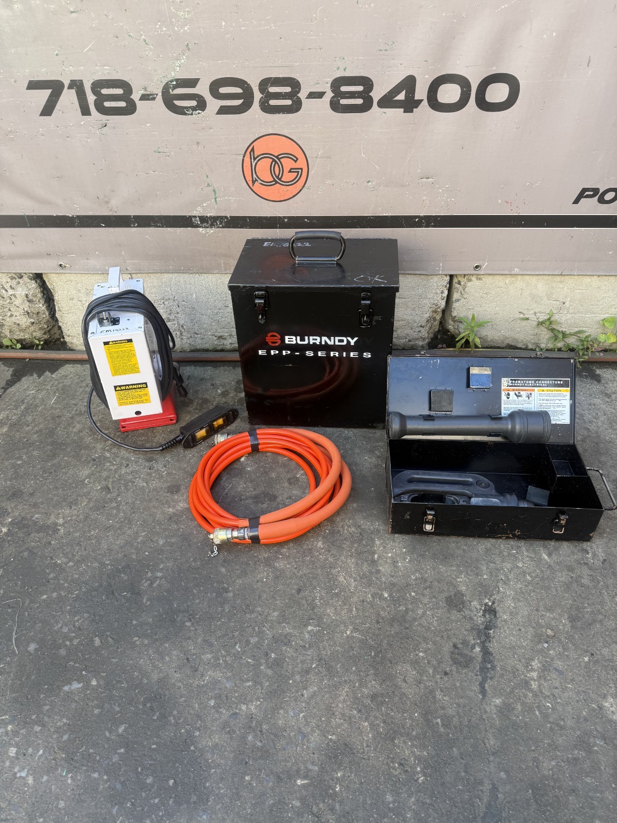 Burndy EPP-10EC Series Hyd Electric Pump 10k psi with Y46 Crimper.  Great Shape.