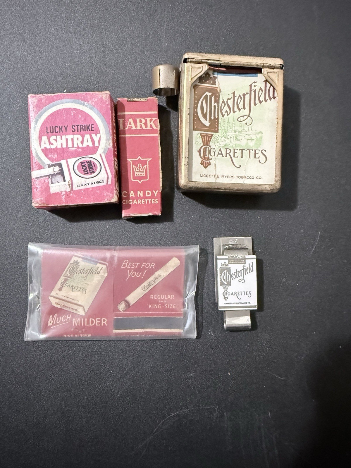 Chesterfield, Lucky Strike, & Lark Mixed Accessories Lot Including Matchbooks