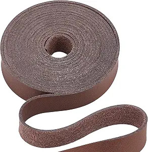 GORGECRAFT Dark Brown Genuine Leather Strap Strip 1/2 Inch Wide 79 Inch Long Lea