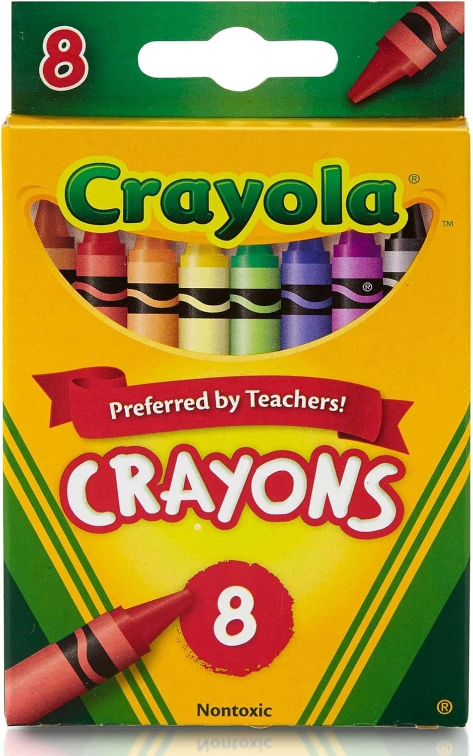 Crayola Classic Crayons 8 Colors Back to School Multicolor Crayons, 8 Count