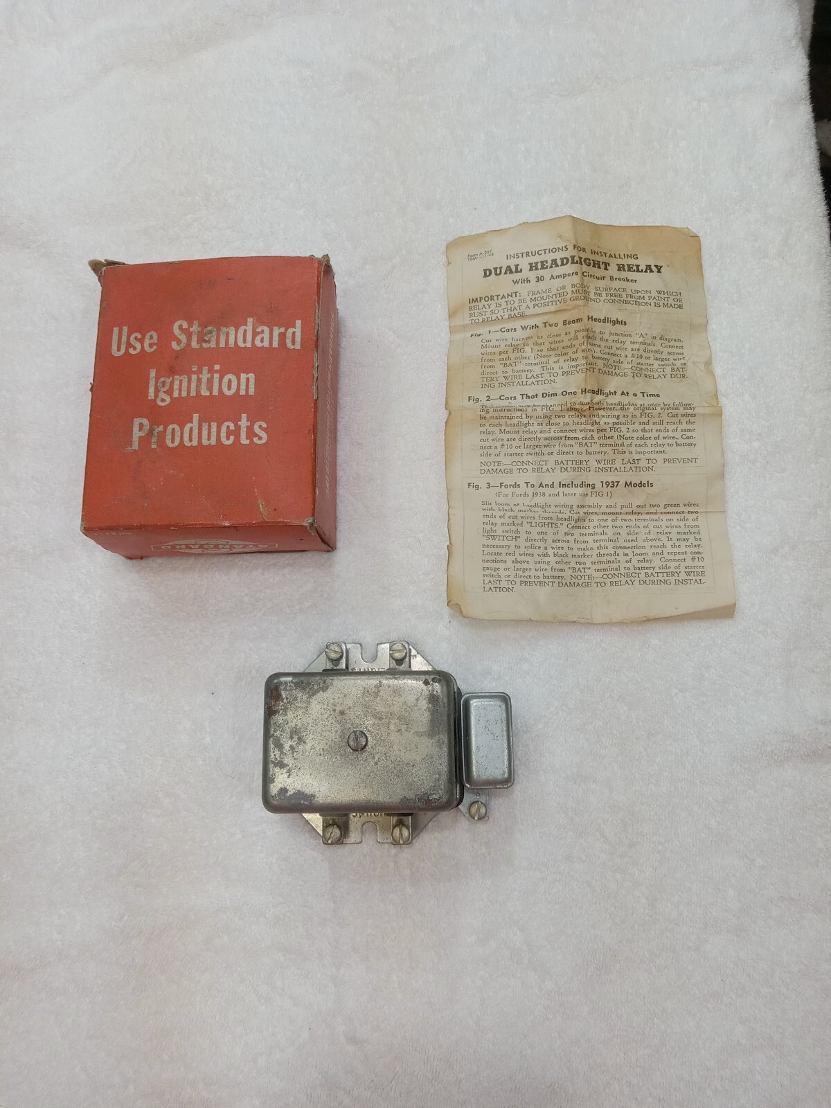 NOS Vintage 1930s 40s 50s DUAL HEADLIGHT RELAY Ford GM Chrysler Hot Rod Rat Rod