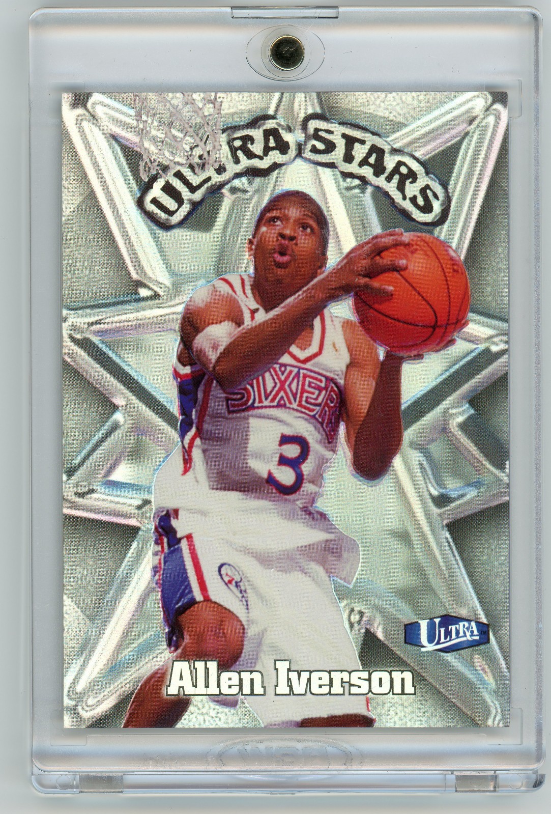 1997-98 Fleer Ultra Stars Allen Iverson #2 US Silver Foil 76ers HOF