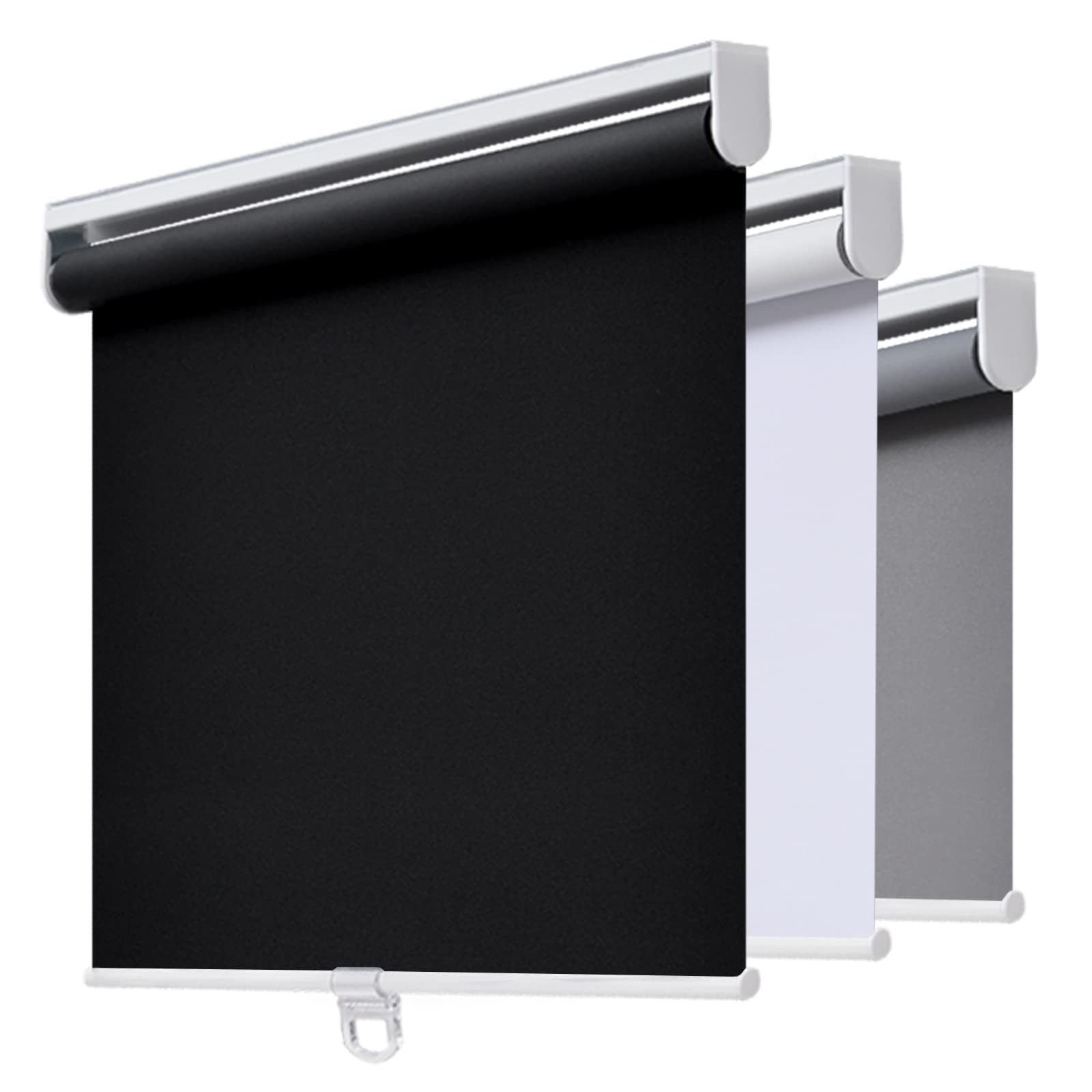 Blackout Cordless Roller Shade Thermal Insulated Window Blinds For Bedroom