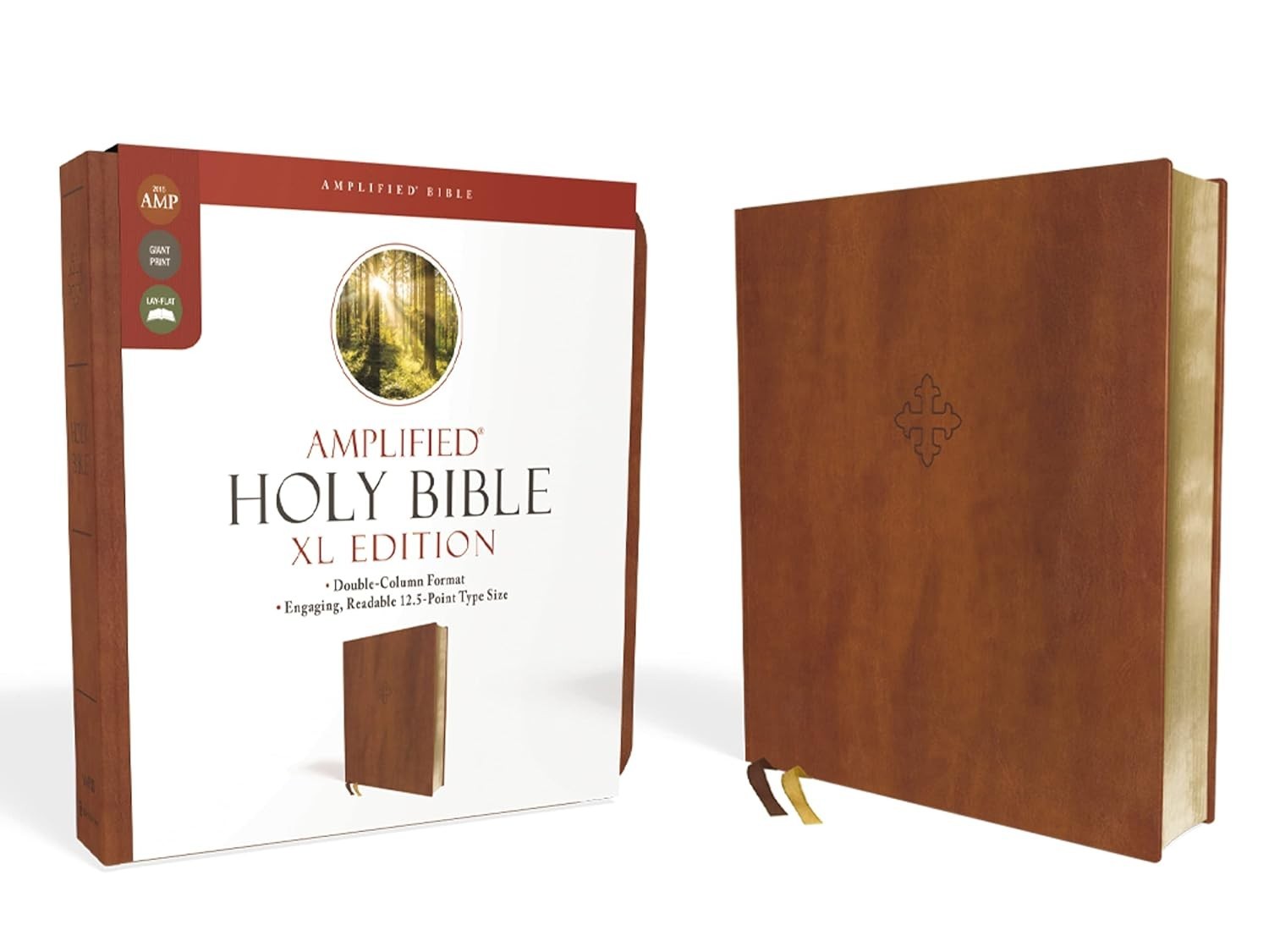 Amplified Holy Bible XL Edition Brown Leather Soft Cover 12.5 Large Print Study. Amplified Holy Bible XL Edition Brown Leather Soft Cover 12.5 Large Print Study.