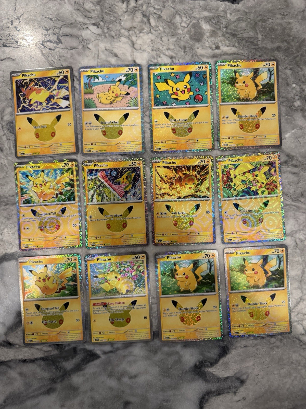Pokemon 30th anniversary Lot Of 12 Pikachu Cards ✅ SHIPS FAST ✅ NM Pokemon 30th anniversary Lot Of 12 Pikachu Cards ✅ SHIPS FAST ✅ NM