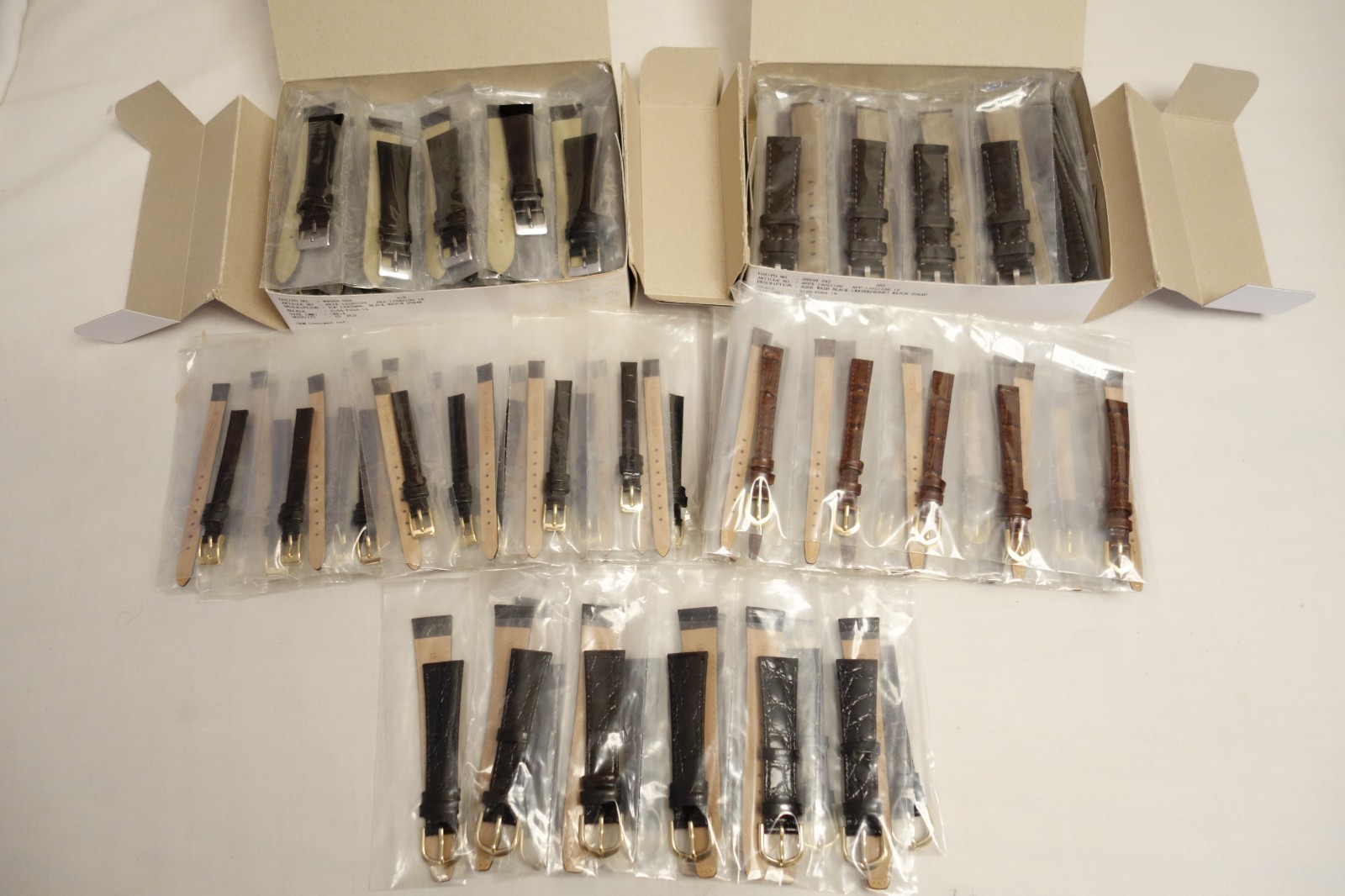 100 Sets (5 Styles) Premium Leather Watch Straps Dealers Lot