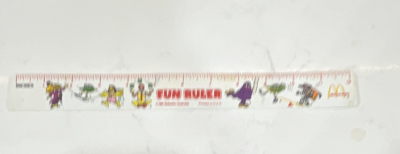 Vintage 1983 McDonald’s Fun Ruler 12” Ronald Grimace Hamburglar Happy Meal USA Vintage 1983 McDonald’s Fun Ruler 12” Ronald Grimace Hamburglar Happy Meal USA