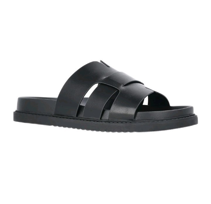 Madden NYC M-Marcco Men\'s Black Slide Sandals Slip-On Logo Accent US 11 Madden NYC M-Marcco Men\'s Black Slide Sandals Slip-On Logo Accent US 11