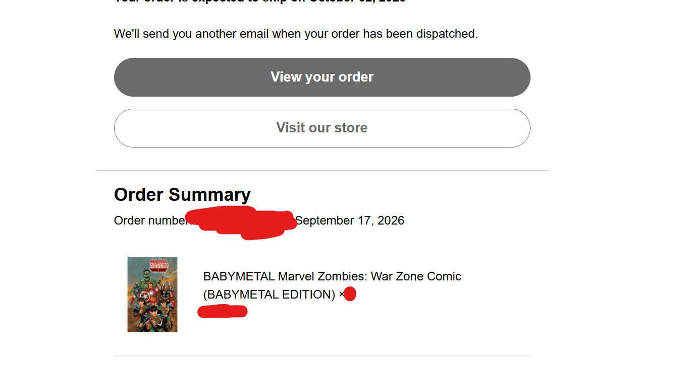 CONFIRMED Marvel Zombies War Zone x Babymetal Edition Comic Noto /3500 - Presale CONFIRMED Marvel Zombies War Zone x Babymetal Edition Comic Noto /3500 - Presale
