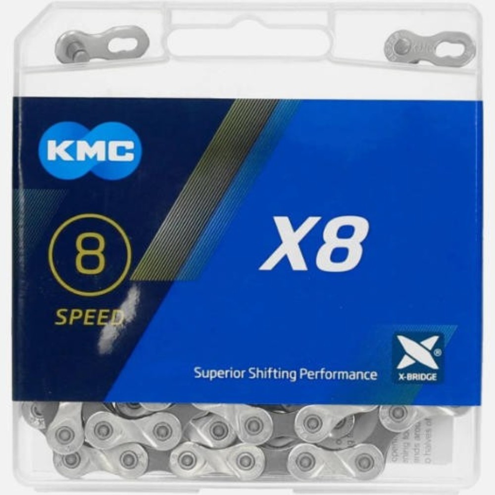 KMC X8 116mm 8 Speed EcoProteQ Edition X-Series Bicycle Chain For Shimano 