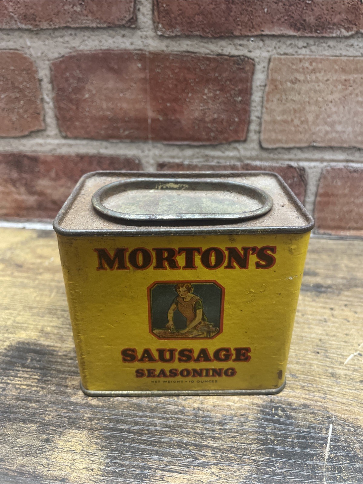 Vintage Morton's Sausage Seasoning Tin Chicago IL Advertising As Seen Empty Tin Vintage Morton's Sausage Seasoning Tin Chicago IL Advertising As Seen Empty Tin