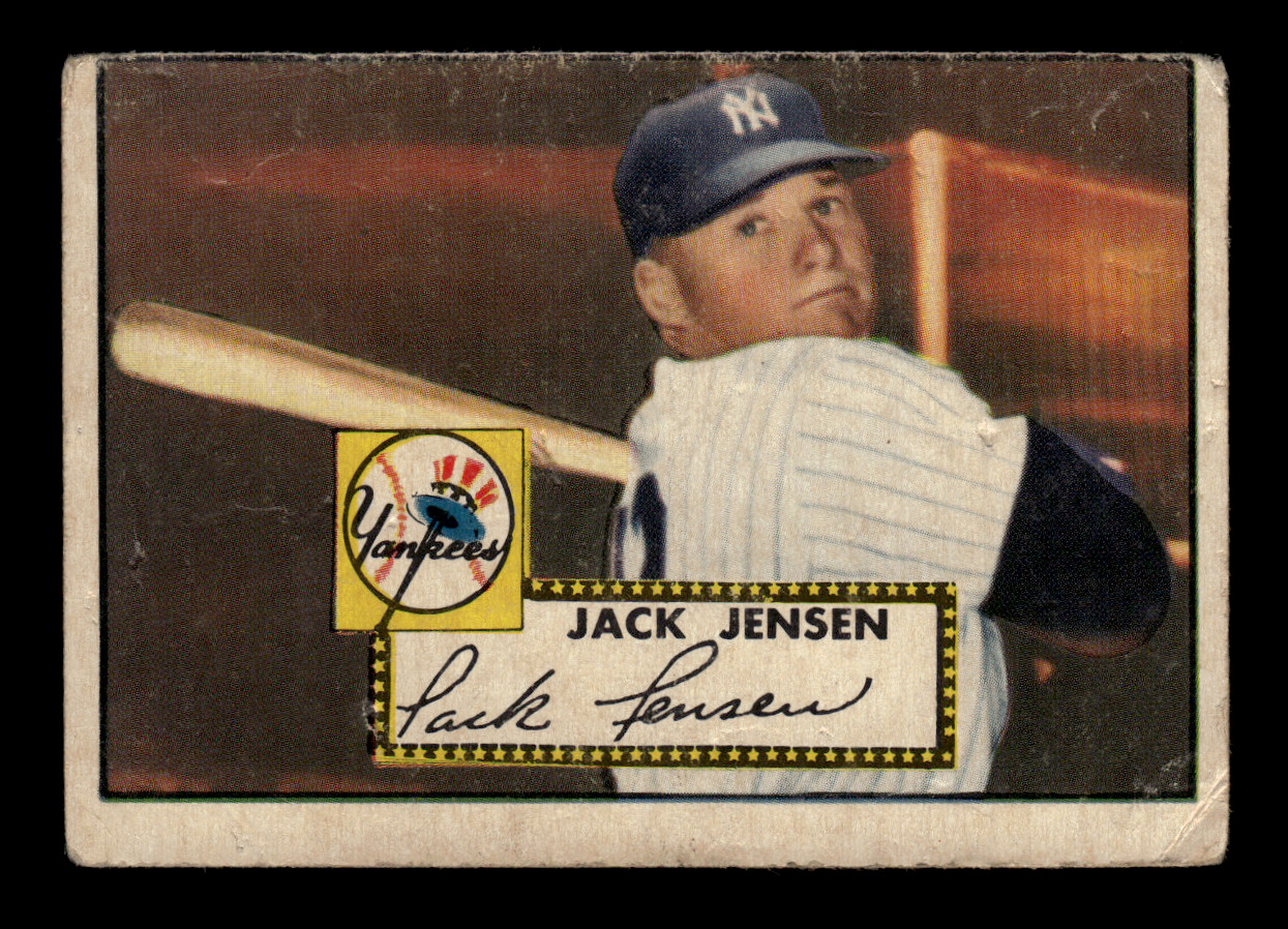 1952 Topps Baseball Jack Jensen #122 New York Yankees Poor-VG (Surface) 1952 Topps Baseball Jack Jensen #122 New York Yankees Poor-VG (Surface)