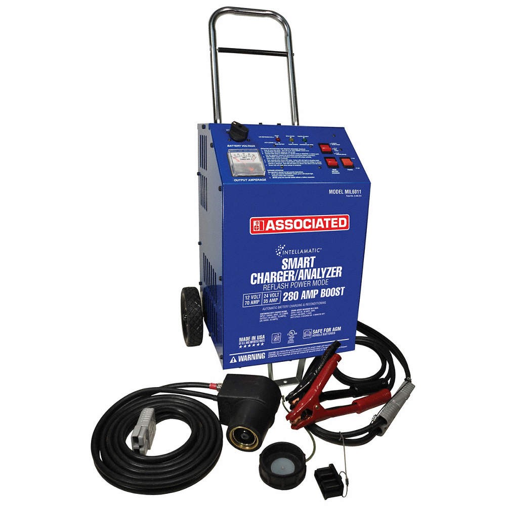 ASSOCIATED EQUIP MIL6011 Battery Charger,12/24V 45RK19
