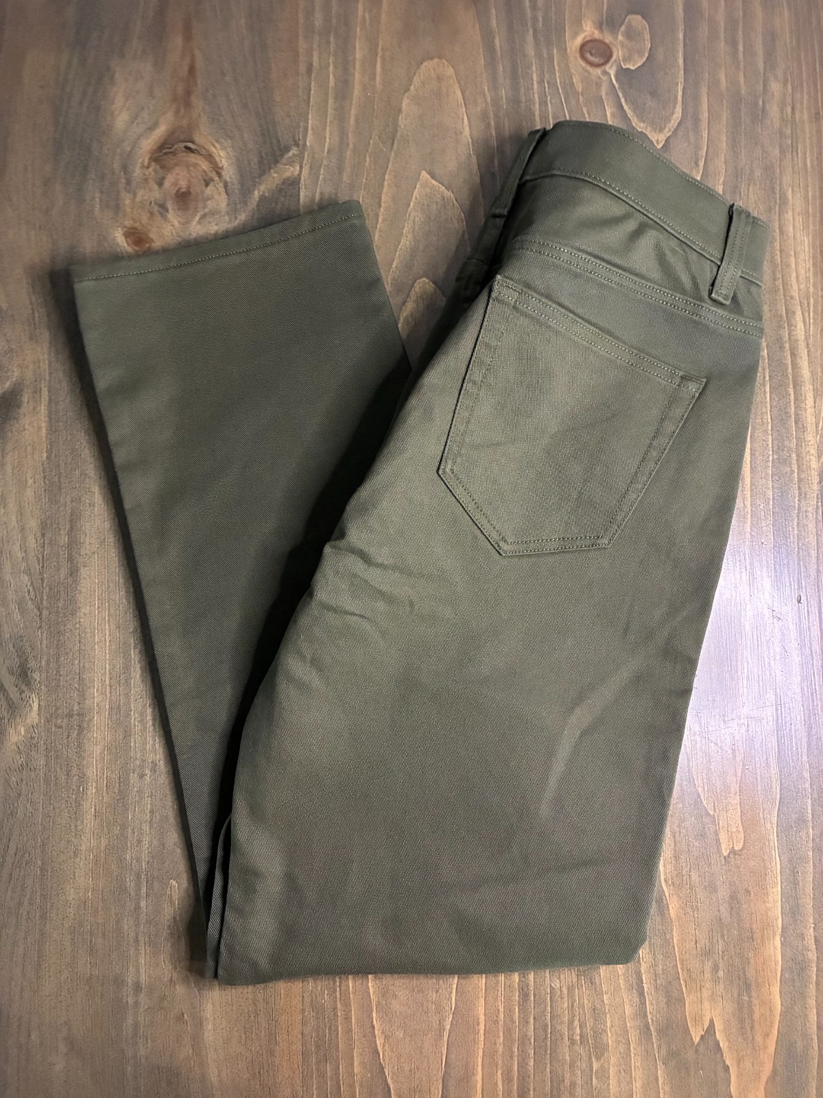Sonoma Men\'s Everyday Jean Olive Color 32x32 Straight Leg Relaxed Fit New